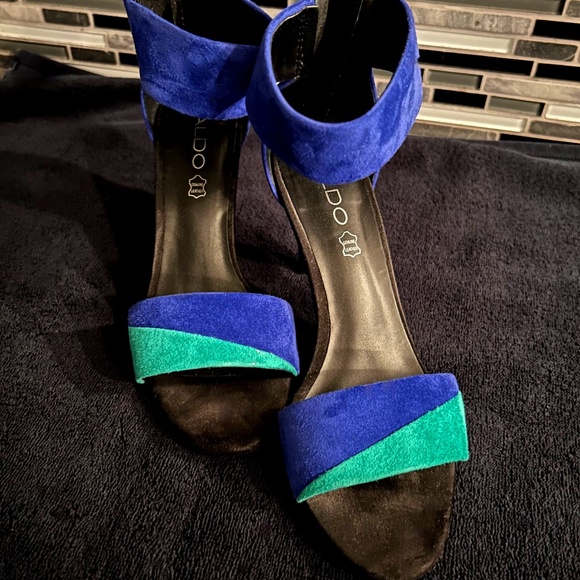 SEXY SUEDE HEELED SANDALS, ALDO, SIZE 7.5 M - Picture 1 of 7